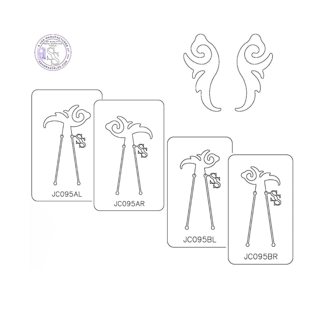 PANCAKE DIE JC095 EARRING COMPONENT LEFT OR RIGHT